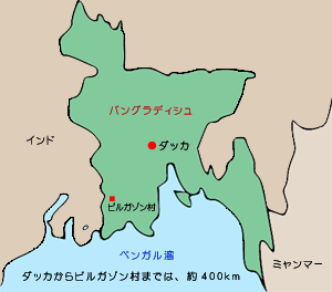 バングラディシュの地図